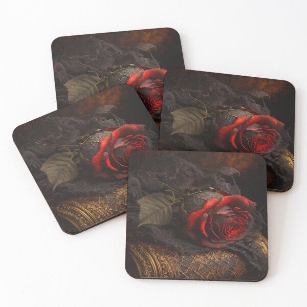 Item preview, Vintage Dark Red Rose  designed and sold by Lovemountain.
