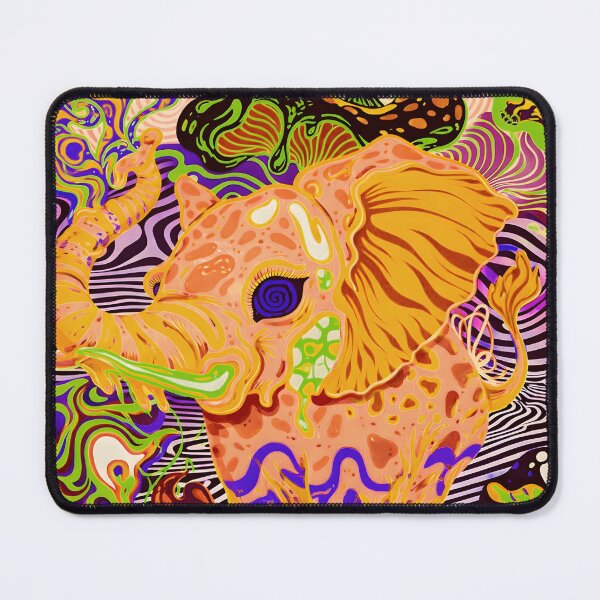 Item preview, Trippy Elephant Vision – Colorful Psychedelic Fantasy Art designed and sold by ANIARTONLINE.