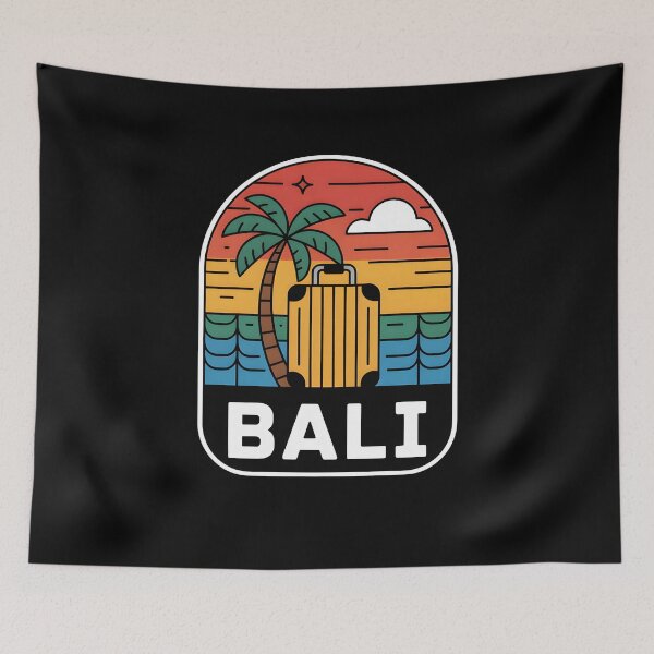Item preview, Bali Indonesia Suitcase Sunset Beach designed and sold by MooonTees.