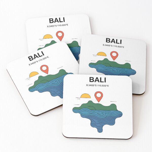 Item preview, Bali Indonesia Coordinate Sunset Beach designed and sold by MooonTees.