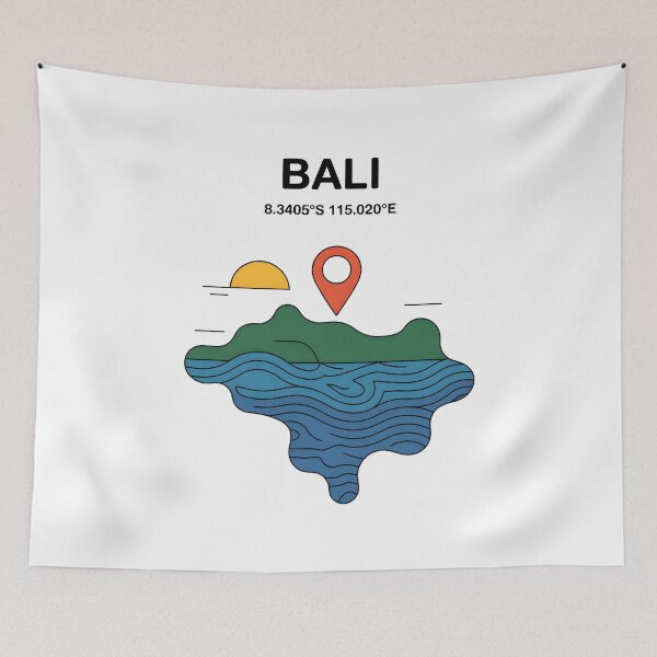 Item preview, Bali Indonesia Coordinate Sunset Beach designed and sold by MooonTees.