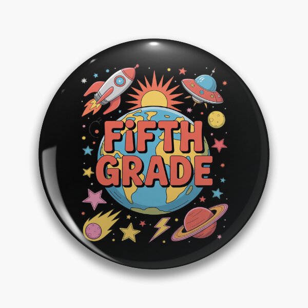 Item preview, Fifth Grade Rocket Blast Off Outer Space Teacher designed and sold by DigitaldeligArt.