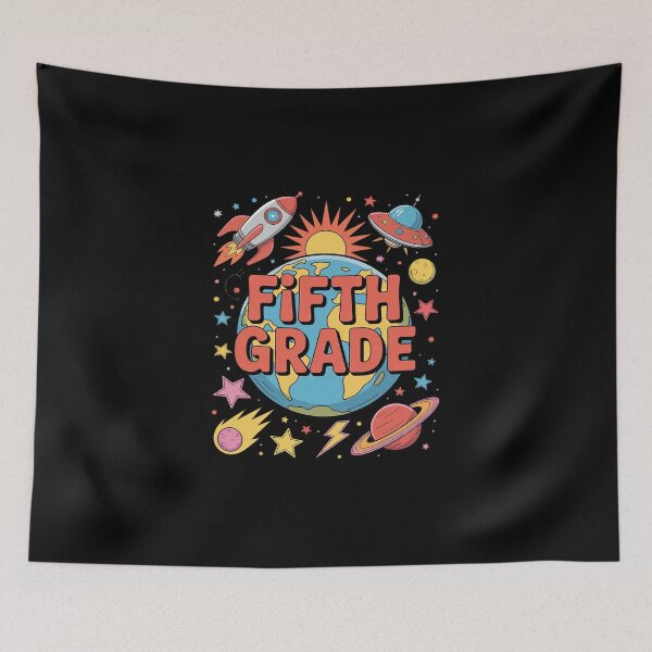 Item preview, Fifth Grade Rocket Blast Off Outer Space Teacher designed and sold by DigitaldeligArt.