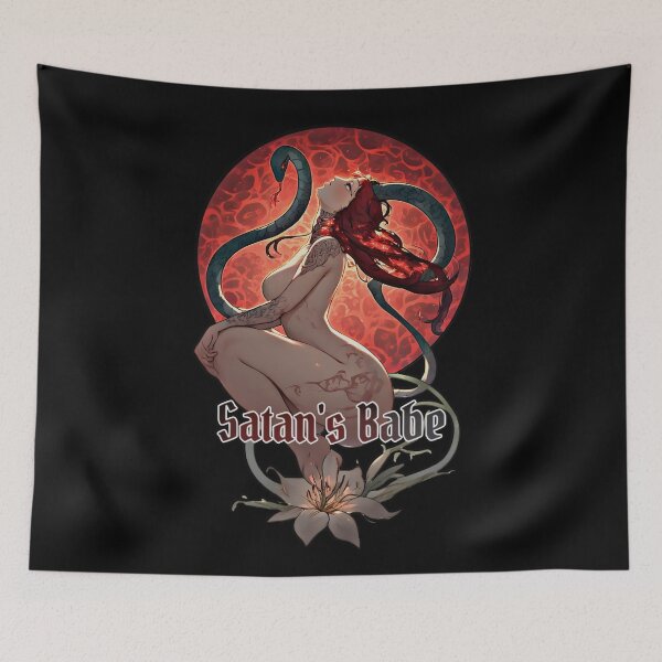 Item preview, Satan’s Babe | Dark Gothic Symbol Art designed and sold by Neer arts.