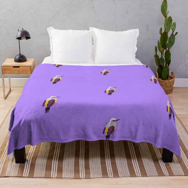Item preview, Purple Watercolor Mini Bird Design Animal Stickers Prints Posters Wall Art Magnet Home Coffee Cup Decoration TShirt Stationary Notebook Magnet Hat Kitchen Work School Office Redbubble Shop designed and sold by Saritas Boutique Shop.