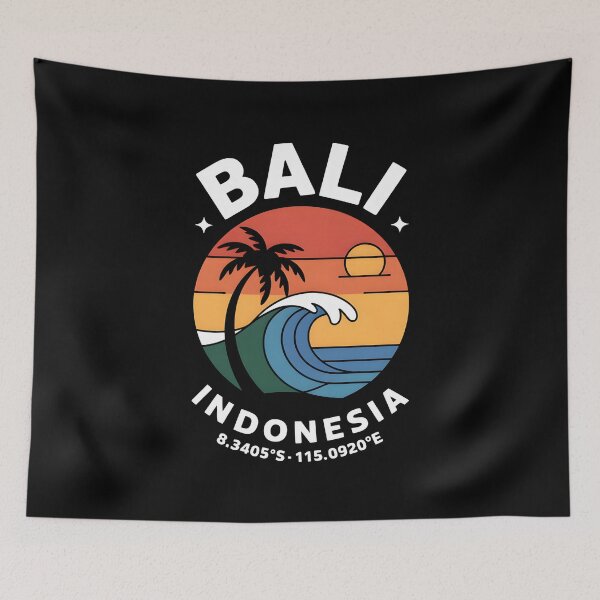 Item preview, Bali Indonesia Coordinate Sunset Beach designed and sold by MooonTees.