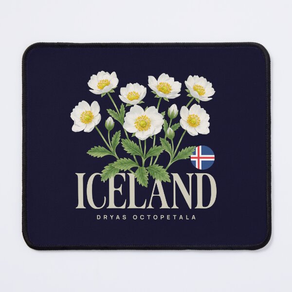 Item preview, Iceland National Flower Dryas Octopetala Floral Art designed and sold by LinaValearte.