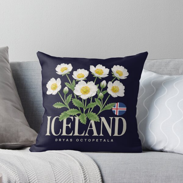 Item preview, Iceland National Flower Dryas Octopetala Floral Art designed and sold by LinaValearte.
