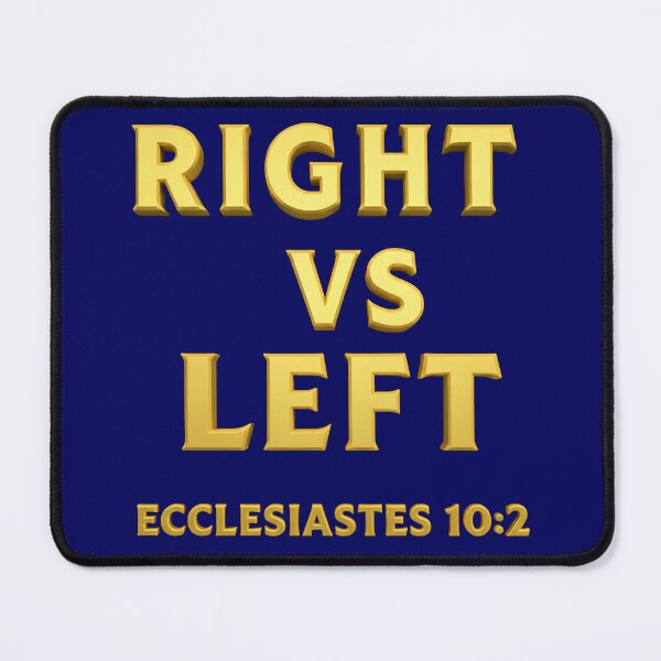 Item preview, Gold Ecclesiastes 10:2 Right vs Left - 3D Scripture Wisdom on Deep Navy designed and sold by PatriotPrint.
