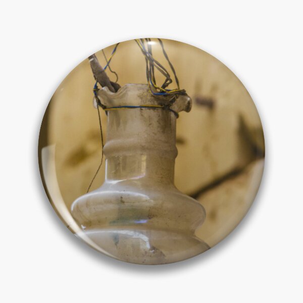 Item preview, Old Hanging Light Bulb With Pink Socket And Exposed Wires In A Deteriorated Interior Scene designed and sold by Nmallia.