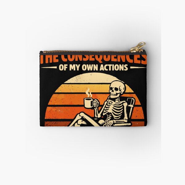Item preview, Consequences Of My Own Actions Skeleton Retro Sunset designed and sold by WavesStation.