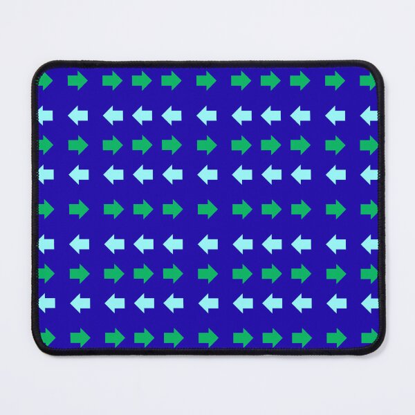 Item preview, Green and Cyan Right and Left Arrows on Blue background pattern designed and sold by fev-rocks.
