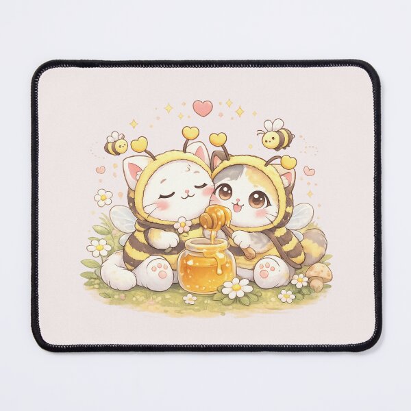 Item preview, Mochi & Lumi – Sweet Bee Cats Honey Love designed and sold by Mochi Studio.
