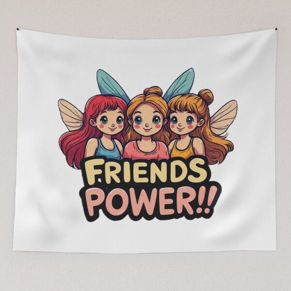 Item preview, Cutie Kawaii Three Fairies! FRIENDS POWER!! designed and sold by Giulivo Store Graphic.