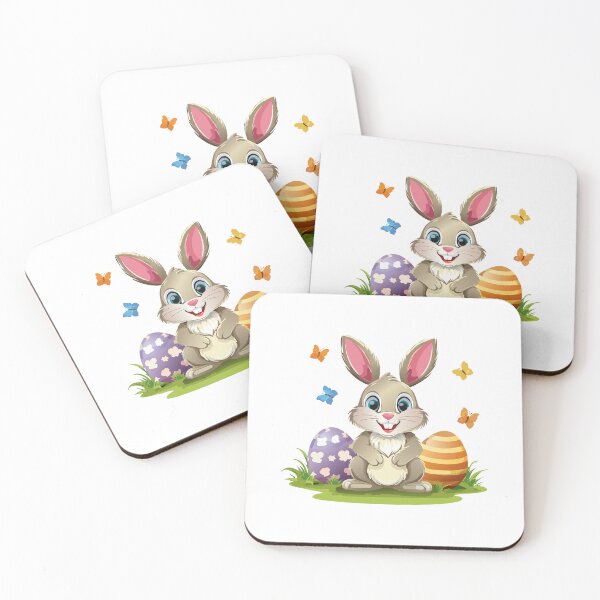 Item preview, Cartoon smiling Easter bunny  designed and sold by Danler.