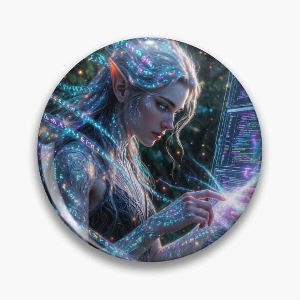 Item preview, Digital Elf Weaver – Enchanted Code Vibes designed and sold by CoquetteLunaCo.