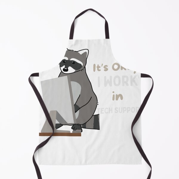 Item preview, It’s Okay I Work in Tech Support Funny Raccoon IT Shirt designed and sold by HOUSE OF TIST.