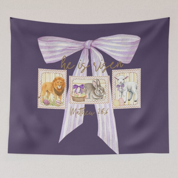 Item preview, He Is Risen, Matthew 286, Coquette, Easter Bunny, Lion And Lamb, Spring Flowers designed and sold by Forevermore.