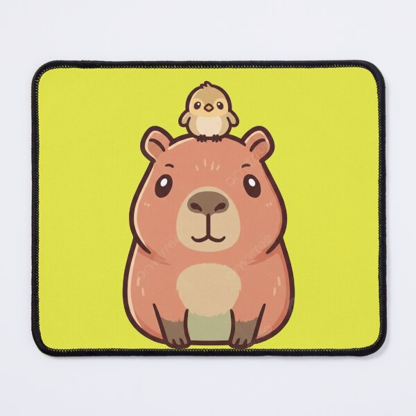 Item preview, Cute Capybara with Bird Friend Kawaii Pastel Aesthetic designed and sold by TSE DESIGN.