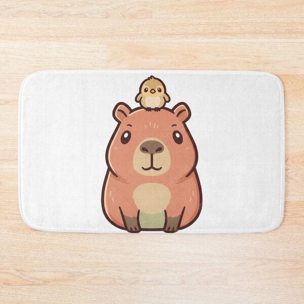 Item preview, Cute Capybara with Bird Friend Kawaii Pastel Aesthetic designed and sold by TSE DESIGN.