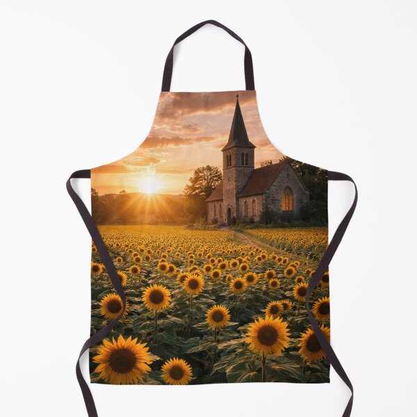 Item preview, Sunflowers and chapel at sunset designed and sold by JuViRo.