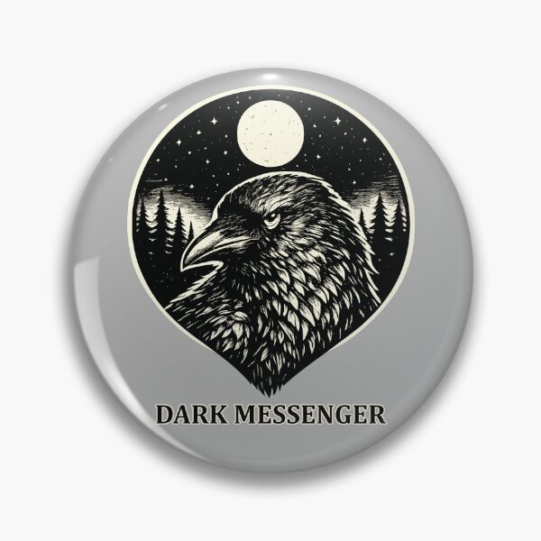 Item preview, Dark Messenger - Raven in Woodcut Style designed and sold by ZeitgeistSeason.
