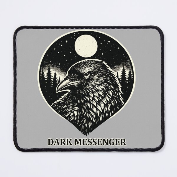 Item preview, Dark Messenger - Raven in Woodcut Style designed and sold by ZeitgeistSeason.