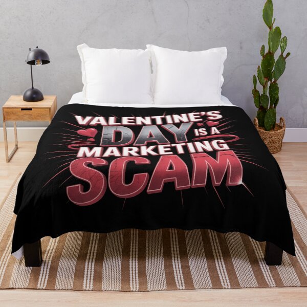 Item preview, Valentine’s Day Is a Marketing Scam Hero Typography Poster Funny Sarcastic Quote Design designed and sold by Aarvya Fashion Club ( A.F.C ).