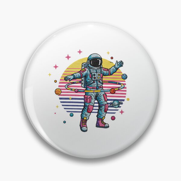 Item preview, Astronaut Hula Hooping with Saturn Rings Space designed and sold by TeeARTHY.