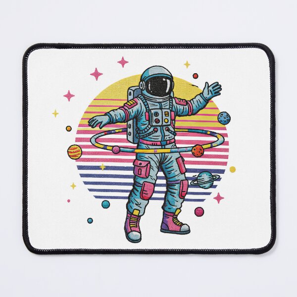Item preview, Astronaut Hula Hooping with Saturn Rings Space designed and sold by TeeARTHY.