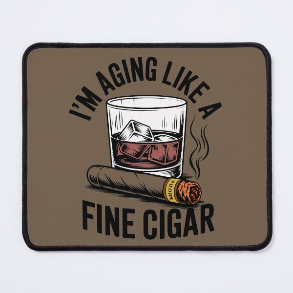 Aperçu de l'œuvre Je vieillis comme un bon cigare créée et vendue par Millsoft.