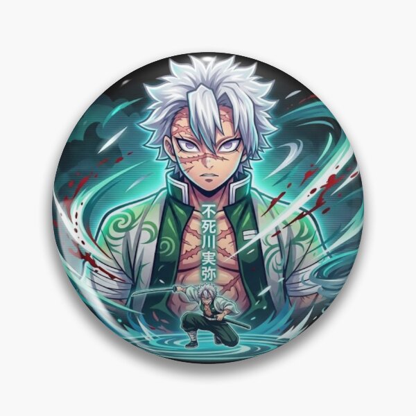 Item preview, Sanemi Shinazugawa Wind Hashira Anime Glow Art designed and sold by Innova_Creations.