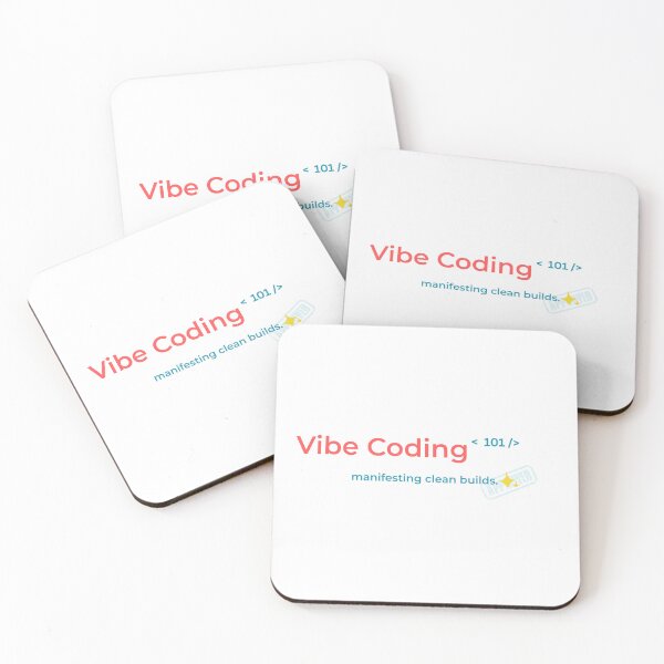 Item preview, Vibe Coding 101 – Manifesting Clean Builds | Minimal Programmer Humor Design designed and sold by AltMain.