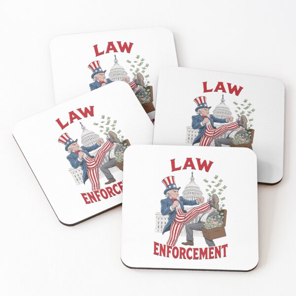 Item preview, Law Enforcement vs Corruption Political Cartoon – Justice Defeats Greed Government Art designed and sold by Williams Anderson.
