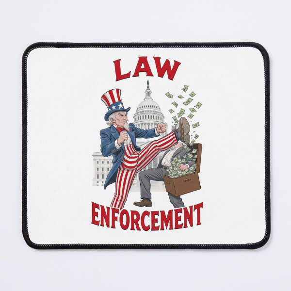 Item preview, Law Enforcement vs Corruption Political Cartoon – Justice Defeats Greed Government Art designed and sold by Williams Anderson.