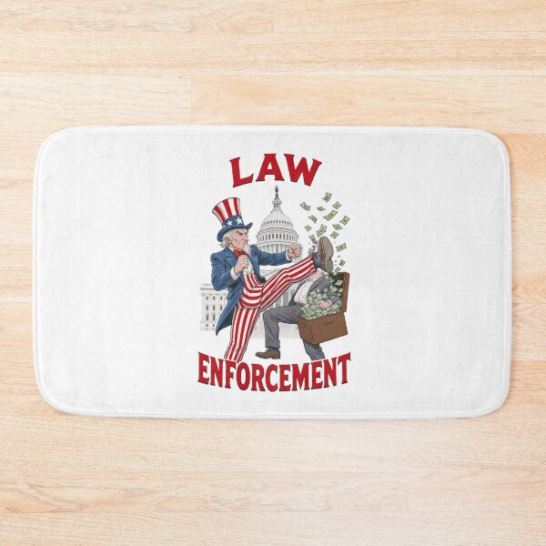 Item preview, Law Enforcement vs Corruption Political Cartoon – Justice Defeats Greed Government Art designed and sold by Williams Anderson.