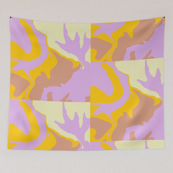 Item preview, Tie Dye Spring Sunset Purple Yellow Orange Pattern Stickers Prints Posters Wall Art Magnet Home Coffee Cup Decoration TShirt Stationary Notebook Magnet Hat Kitchen Work School Office Redbubble Shop designed and sold by Saritas Boutique Shop.