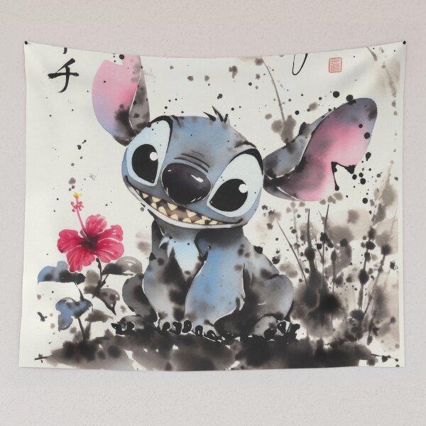 Item preview, Stitch Sumi-e designed and sold by AnimeArsenalPrints.