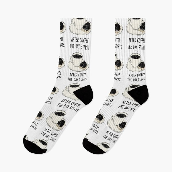 Item preview, The Day Starts After Coffee | Cozy Black Cat and Toast designed and sold by FreeArt2.
