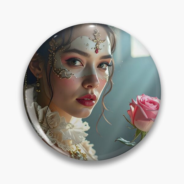 Item preview, Masked Woman Art – Romantic Fantasy Illustration designed and sold by Schoenenwald — Art Japonais, Zen & Nature.
