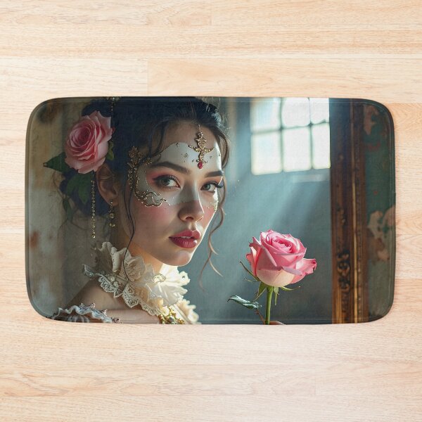 Item preview, Masked Woman Art – Romantic Fantasy Illustration designed and sold by Schoenenwald - Illustrations Uniques et Originales.