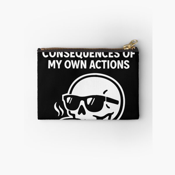 Item preview, Consequences Of My Own Actions Skeleton Coffee Black and White Meme designed and sold by WavesStation.