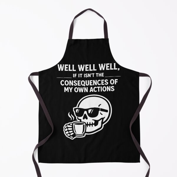 Item preview, Consequences Of My Own Actions Skeleton Coffee Black and White Meme designed and sold by WavesStation.