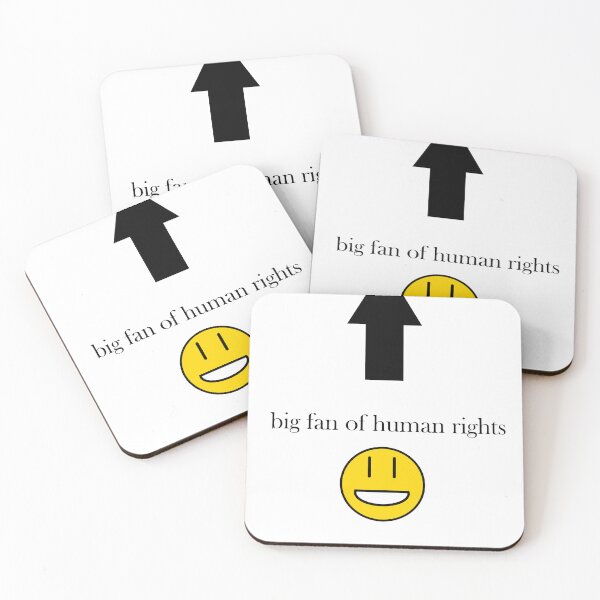 Item preview, Big fan of human rigts- funny emote shirt designed and sold by SkajArtist.