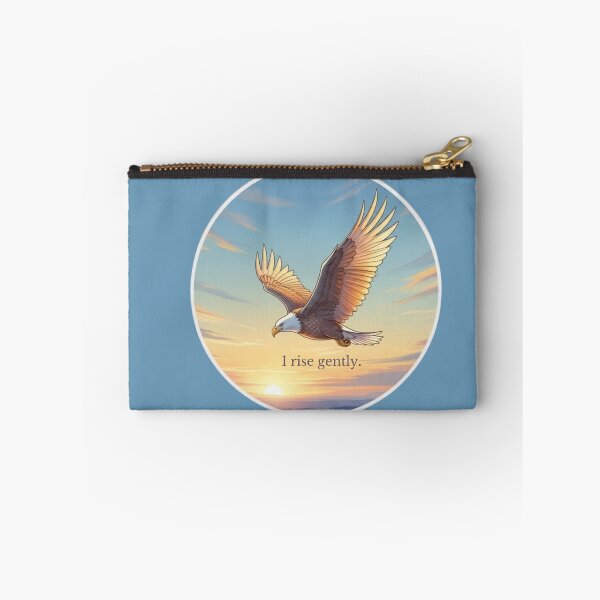Item preview, Eagle Rising at Sunrise – Inspirational Illustration “I Rise Gently” designed and sold by soletstudio.