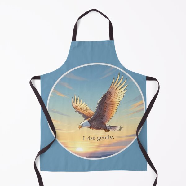 Item preview, Eagle Rising at Sunrise – Inspirational Illustration “I Rise Gently” designed and sold by soletstudio.