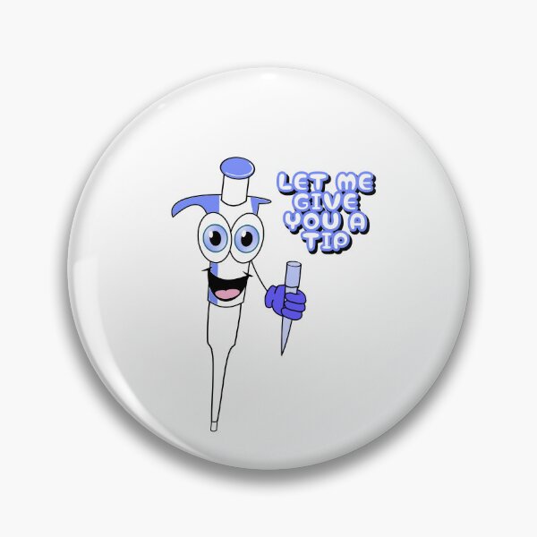 Item preview, Funny Science Pun – Blue Micropipette Giving a Tip – “Let Me Give You a Tip” Lab Humor designed and sold by spark2live.
