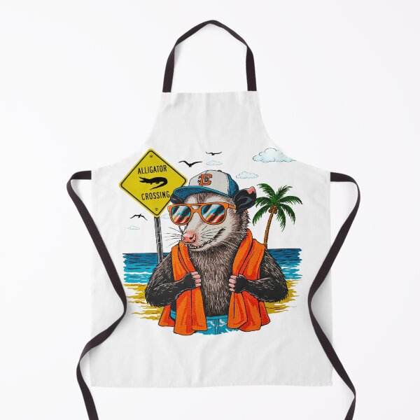 Item preview, Cool Beach Opossum with Sunglasses and Orange Towel designed and sold by TeeARTHY.