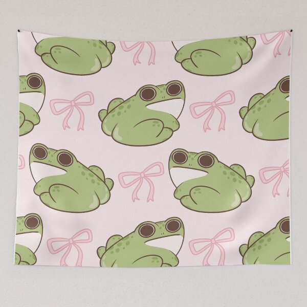 Item preview, coquette pink butt frog kawaii animal  designed and sold by kaybowzie.