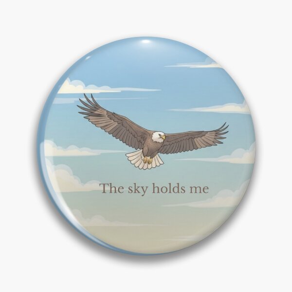 Item preview, Flying Eagle in the Sky – Inspirational Illustration “The Sky Holds Me” designed and sold by soletstudio.